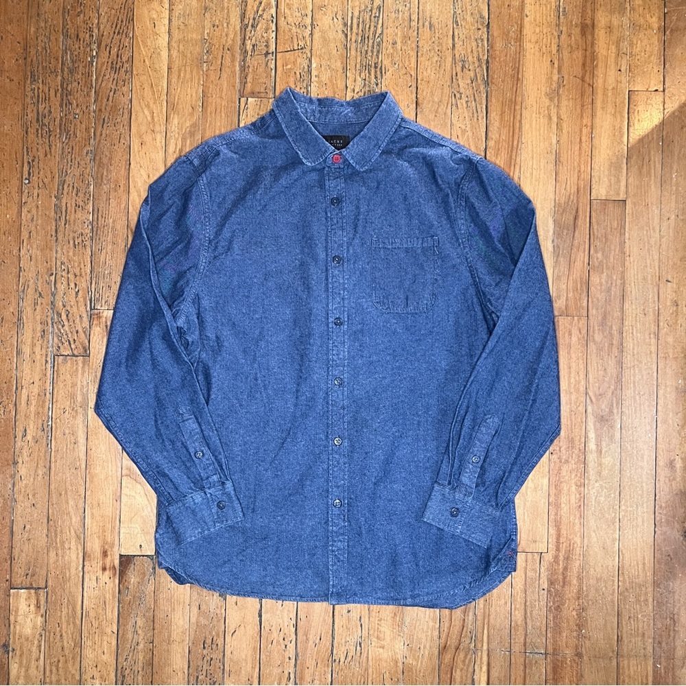 Jachs New York chambray denim button-Down (Size L)